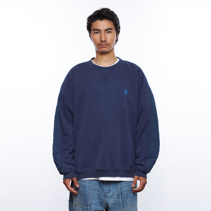 COTTON FLEECE QUILTED CREWNECK III