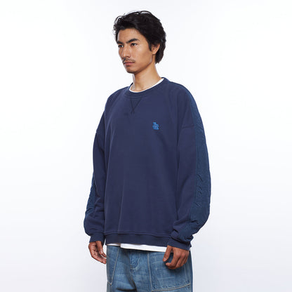 COTTON FLEECE QUILTED CREWNECK III