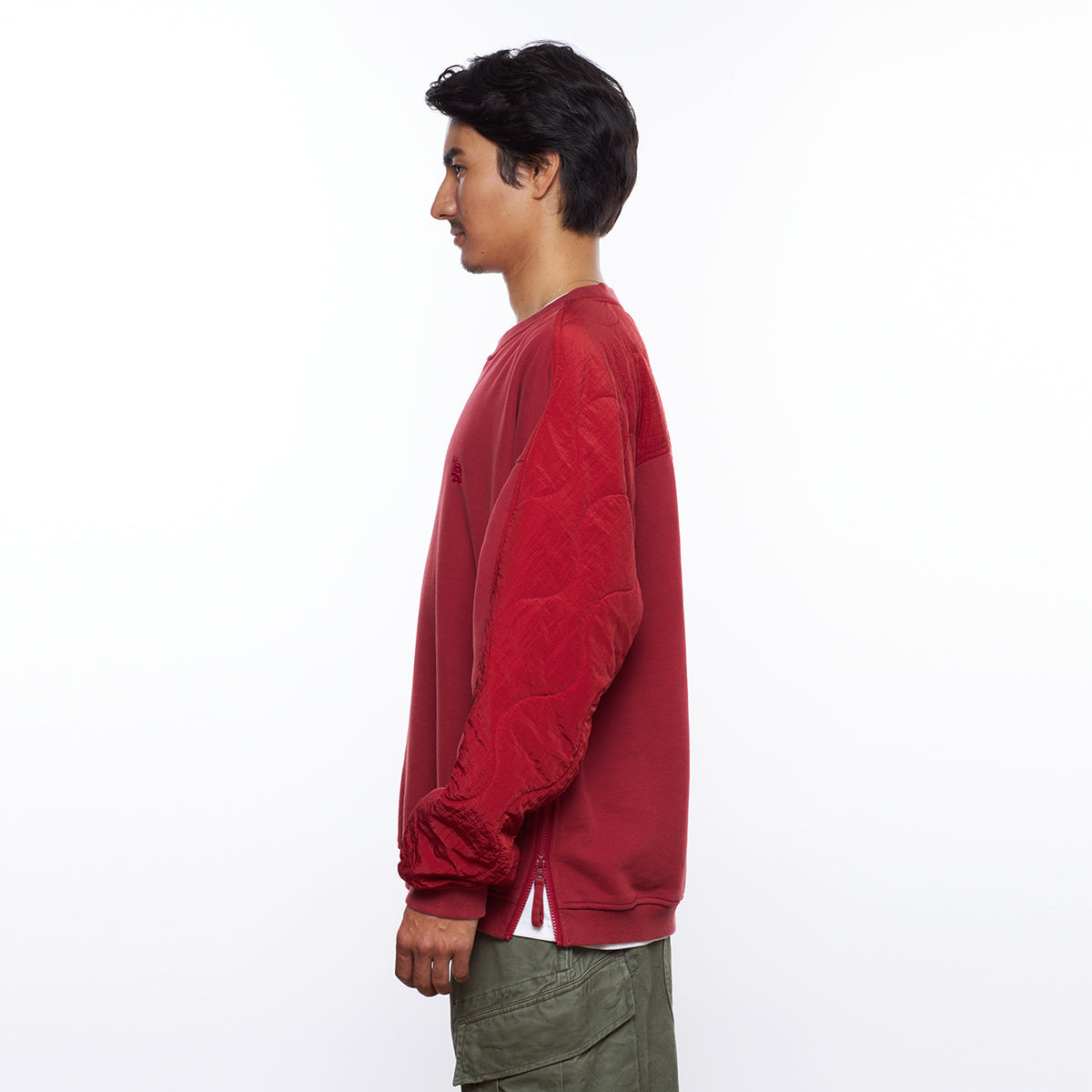 COTTON FLEECE QUILTED CREWNECK III