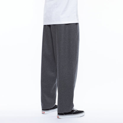 ONE TUCK WIDE WOOL PANTS