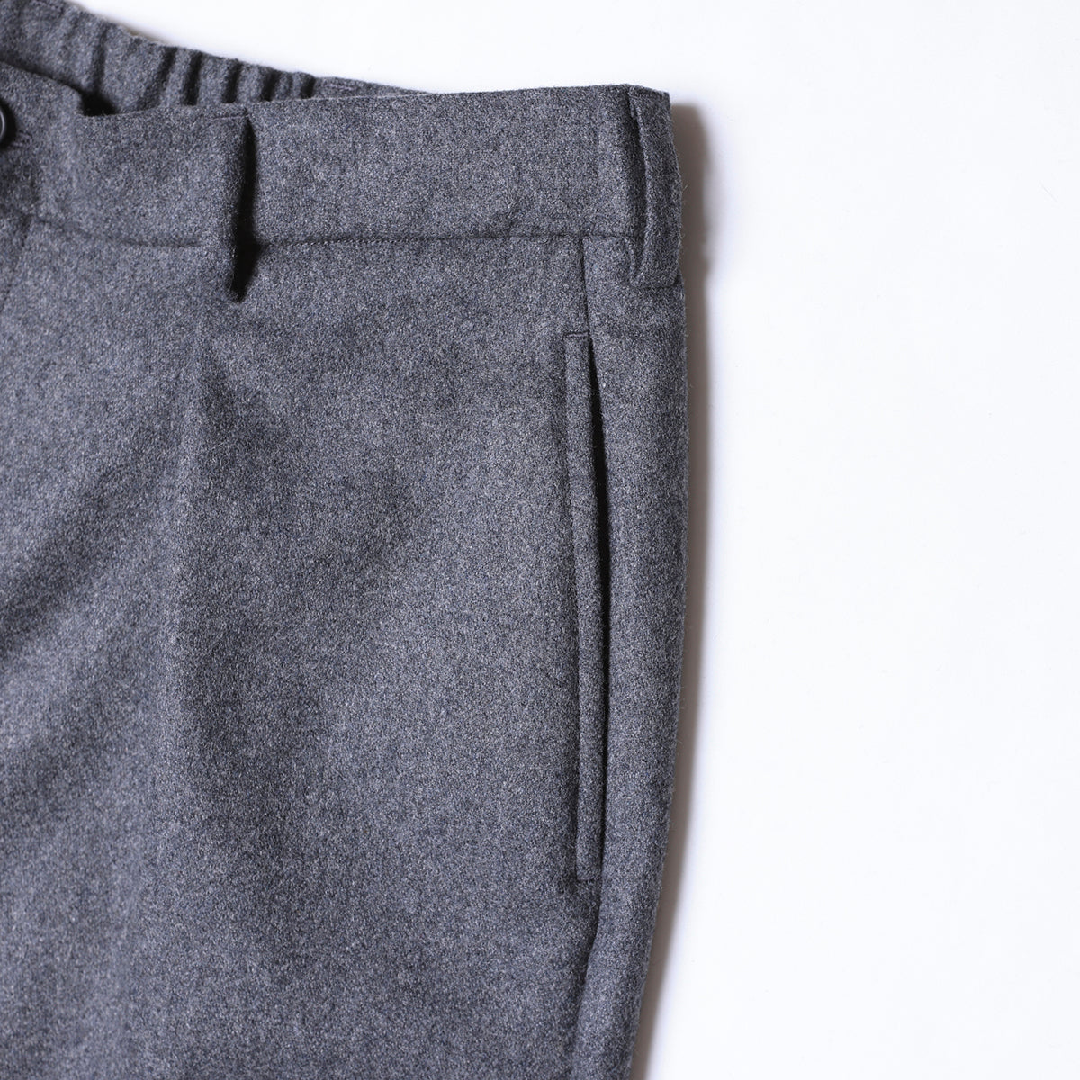 ONE TUCK WIDE WOOL PANTS