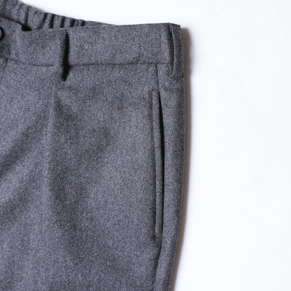 ONE TUCK WIDE WOOL PANTS