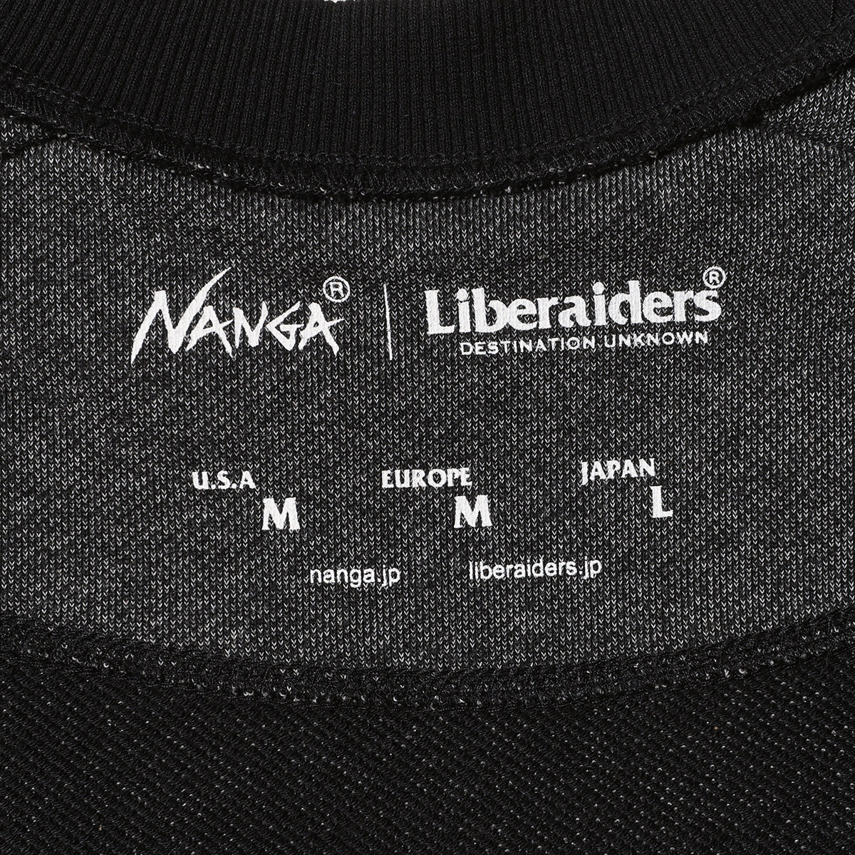 NANGA × Liberaiders ECO HYBRID SWEATSHIRT