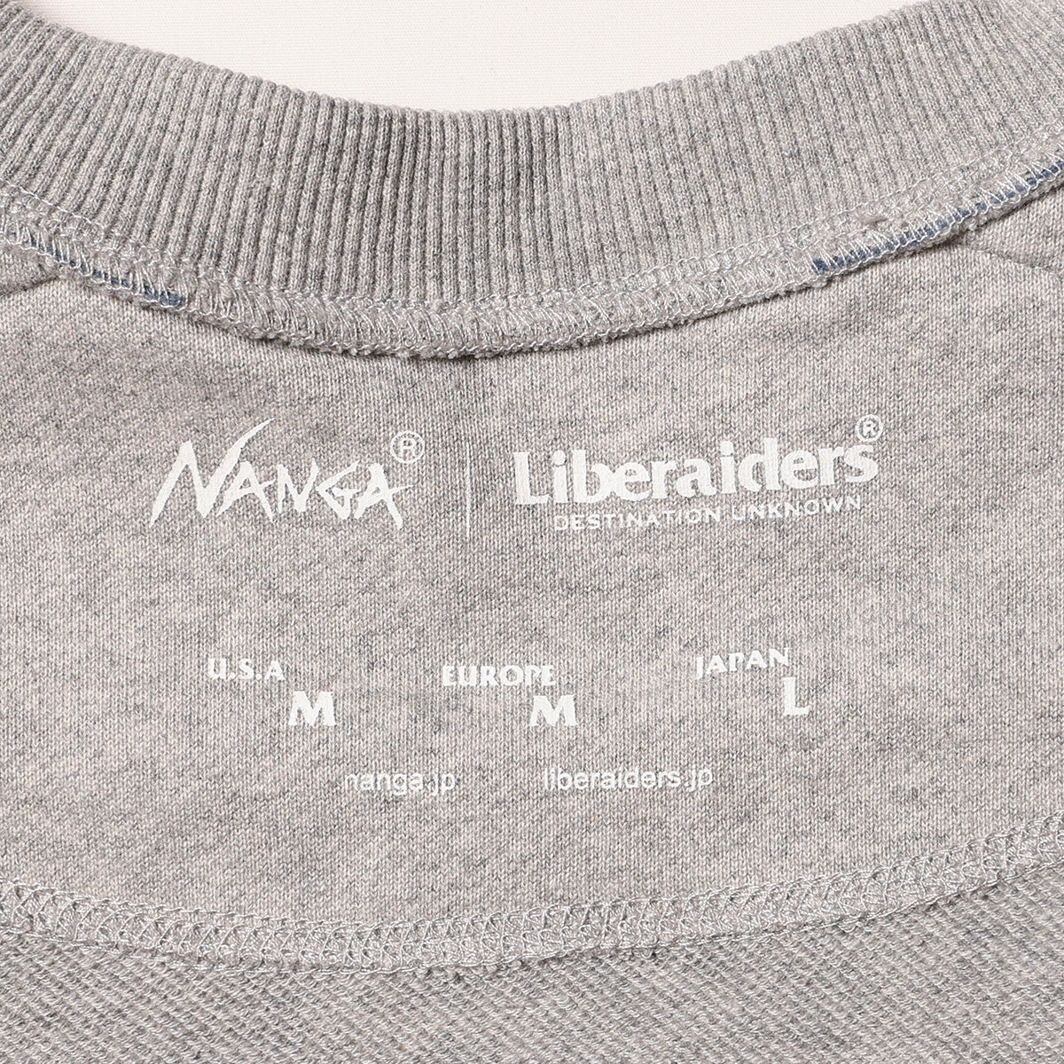 NANGA × Liberaiders ECO HYBRID SWEATSHIRT