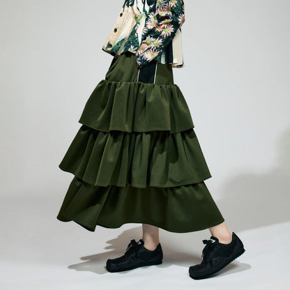 NON TOKYO JERSEY TIERED SKIRT ノントーキョー ジャージー ティアードスカート NON-25S-0204【レディース プリーツスカート モード 25SS】
