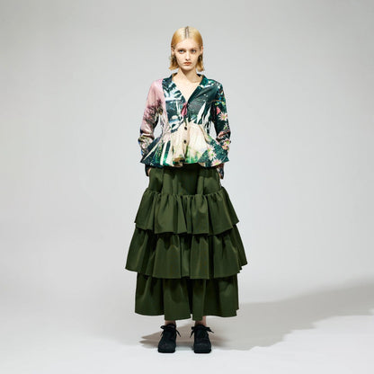 NON TOKYO JERSEY TIERED SKIRT ノントーキョー ジャージー ティアードスカート NON-25S-0204【レディース プリーツスカート モード 25SS】