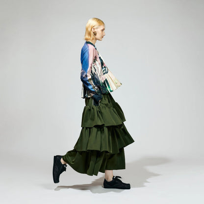 NON TOKYO JERSEY TIERED SKIRT ノントーキョー ジャージー ティアードスカート NON-25S-0204【レディース プリーツスカート モード 25SS】