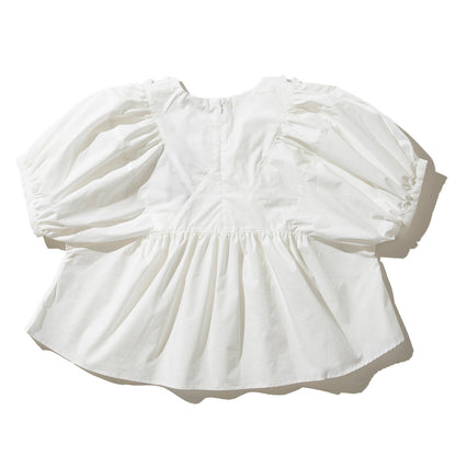 naokitomizuka Ribbon tulle collared blouse ナオキトミヅカ カラー ブラウス GRNTB003【レディース ブラウス シャツブラウス 襟付き 25SS】