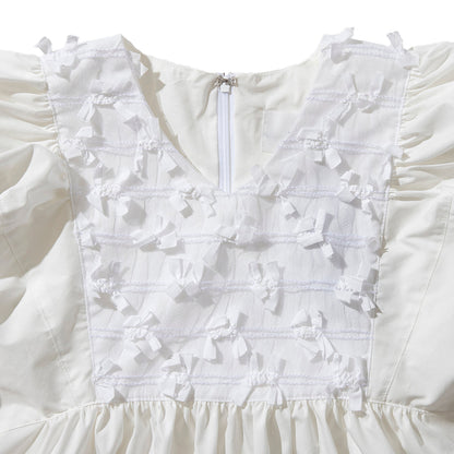 naokitomizuka Ribbon tulle collared blouse ナオキトミヅカ カラー ブラウス GRNTB003【レディース ブラウス シャツブラウス 襟付き 25SS】