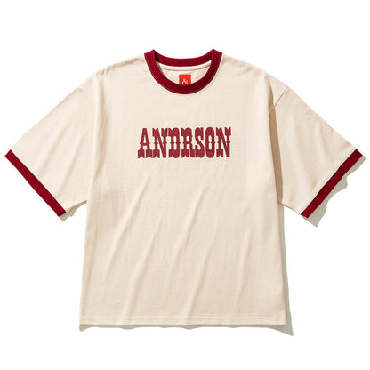 &RSON CIRCUS RINGER T-SHIRTS アンダーソン サーカス リンガー Tシャツ 2412-AND-CTS0032【メンズ リンガーTシャツ ヘビーオンス レトロデザイン グラフィックプリント 25SS】