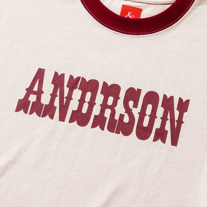 &RSON CIRCUS RINGER T-SHIRTS アンダーソン サーカス リンガー Tシャツ 2412-AND-CTS0032【メンズ リンガーTシャツ ヘビーオンス レトロデザイン グラフィックプリント 25SS】