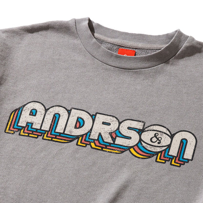 &RSON VACATION VINTAGE SWEAT SHIRTS アンダーソン バケーション ヴィンテージ スウェットシャツ 2502-AND-CMD0004【メンズ スウェットシャツ ヴィンテージライク レトロプリント 25SS】