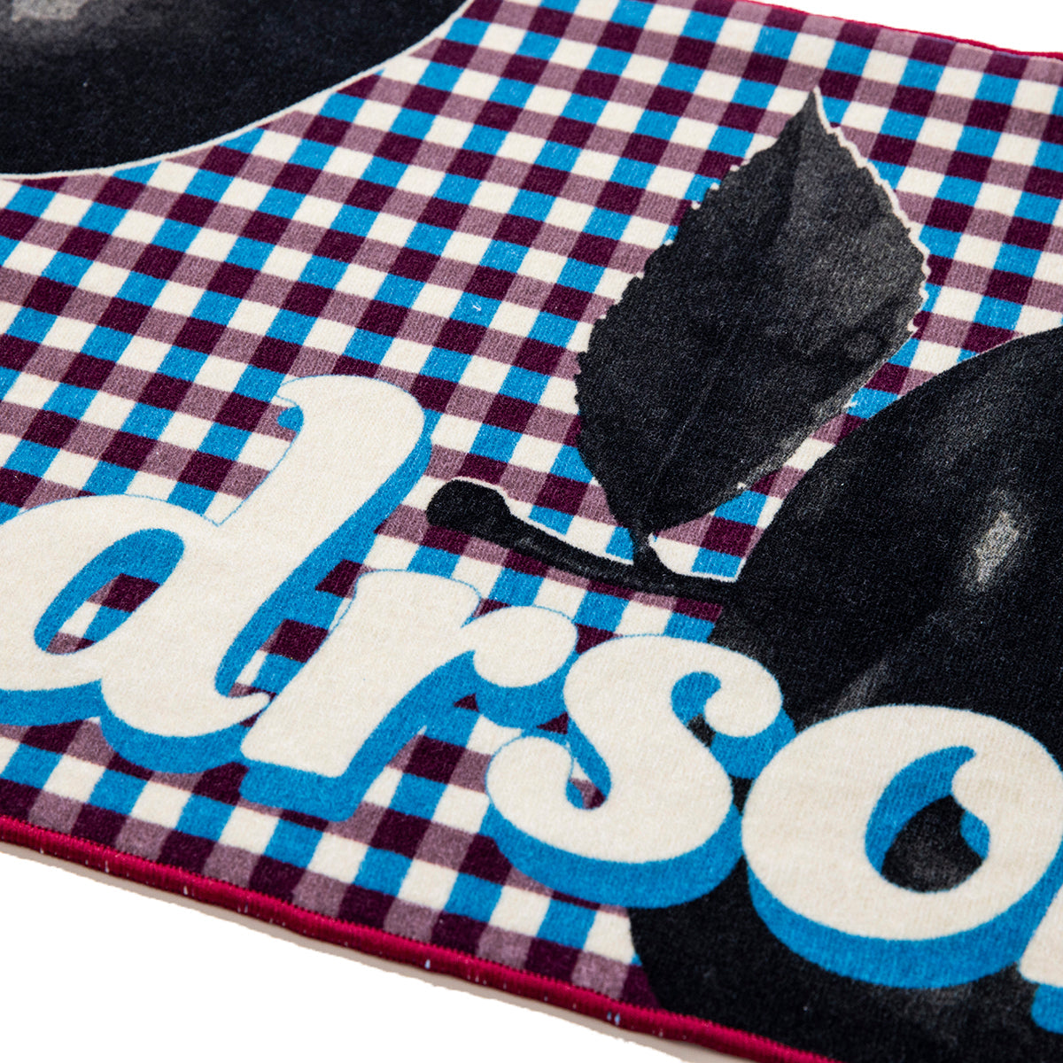 &RSON VACATION APPLE FACE TOWEL アンダーソン バケーション アップル フェイスタオル 2503-AND-ZOX0013【メンズ フェイスタオル グラフィックプリント チェック柄 吸水性 綿素材 25SS】