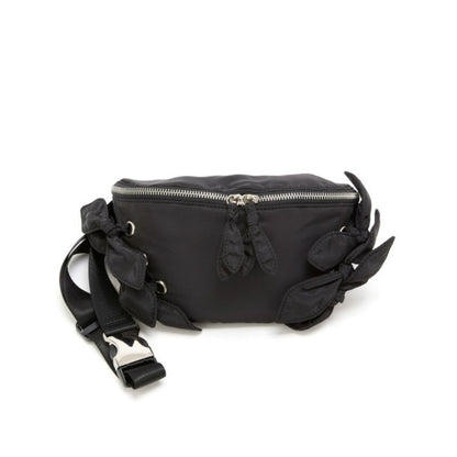 Casselini Ribbon Waist Pouch キャセリーニ リボンウエストポーチ 252-110504【レディース ウエストポーチ 軽量 リボン付き 光沢素材 2WAY仕様 25FW】