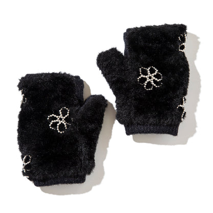 Casselini Flower Motif Gloves キャセリーニ フラワーモチーフグローブ 252-112204【レディース フィンガーレスグローブ 手袋 防寒 スマホ対応 25FW】
