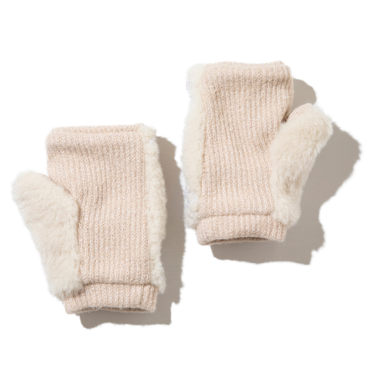 Casselini Flower Motif Gloves キャセリーニ フラワーモチーフグローブ 252-112204【レディース フィンガーレスグローブ 手袋 防寒 スマホ対応 25FW】