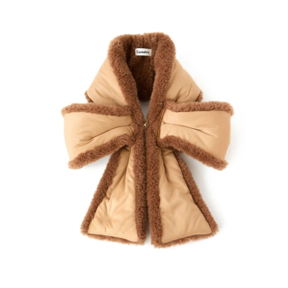 Casselini Faux Shearling Ribbon Tippet キャセリーニ ムートン風リボンティペット 252-112401【レディース ティペット ファー 防寒 レディース スヌード 秋冬 25FW】