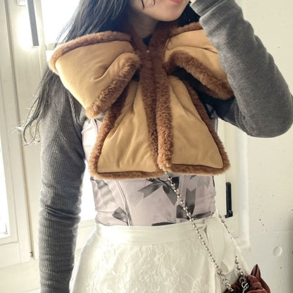Casselini Faux Shearling Ribbon Tippet キャセリーニ ムートン風リボンティペット 252-112401【レディース ティペット ファー 防寒 レディース スヌード 秋冬 25FW】