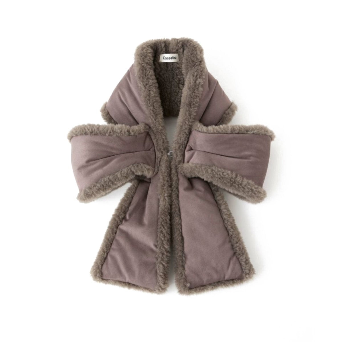Casselini Faux Shearling Ribbon Tippet キャセリーニ ムートン風リボンティペット 252-112401【レディース ティペット ファー 防寒 レディース スヌード 秋冬 25FW】