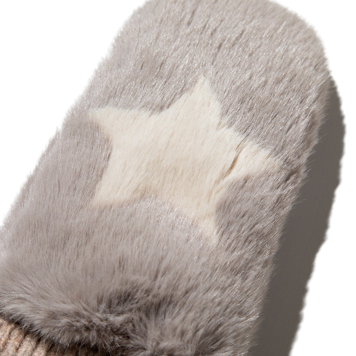 CONTROL FREAK STAR FAUX FUR MITTENS コントロールフリーク スターフェイクファーミトン 252-122204【レディース ポリエステル100％ フェイクファー シャギー感 パッチワーク 25FW】