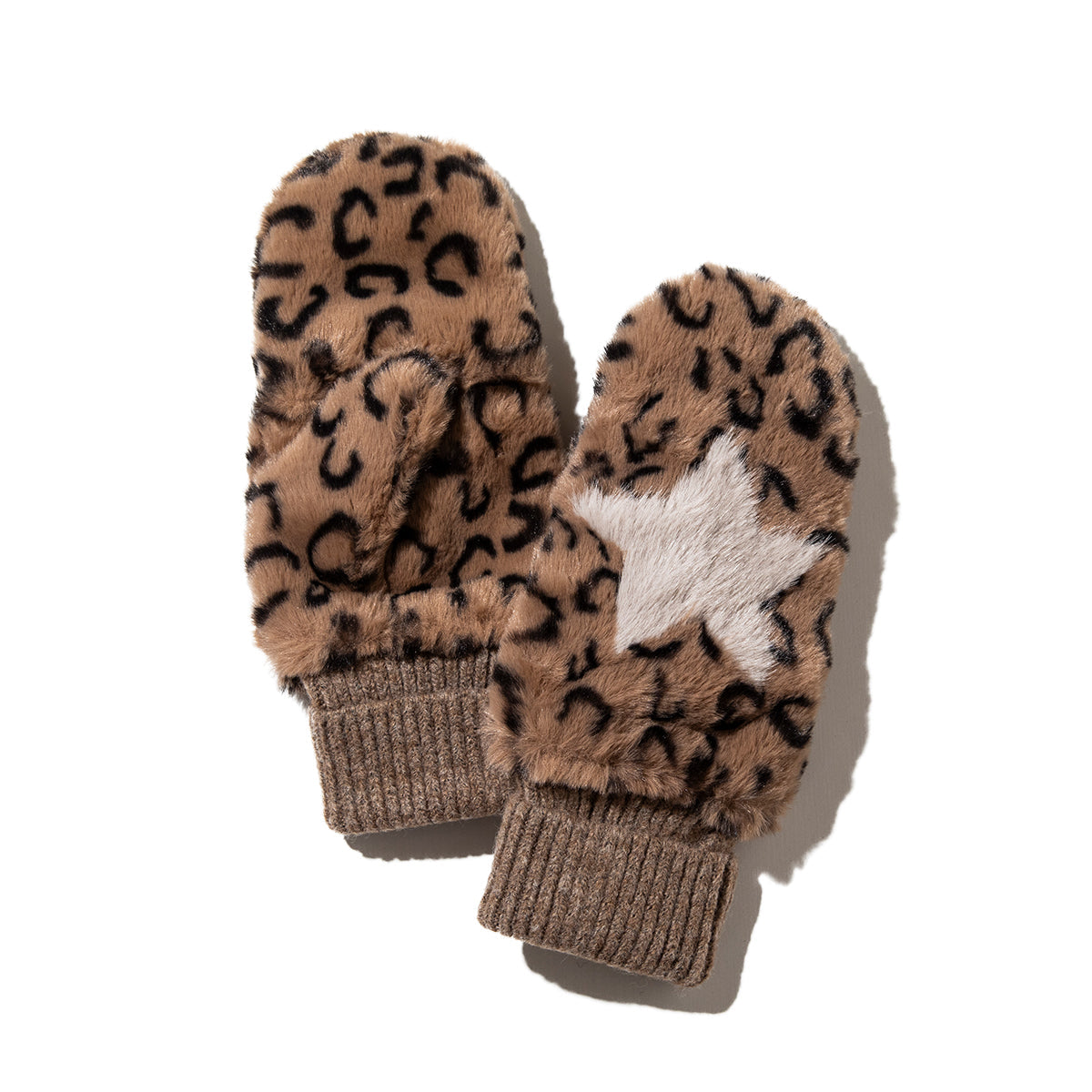 CONTROL FREAK STAR FAUX FUR MITTENS コントロールフリーク スターフェイクファーミトン 252-122204【レディース ポリエステル100％ フェイクファー シャギー感 パッチワーク 25FW】