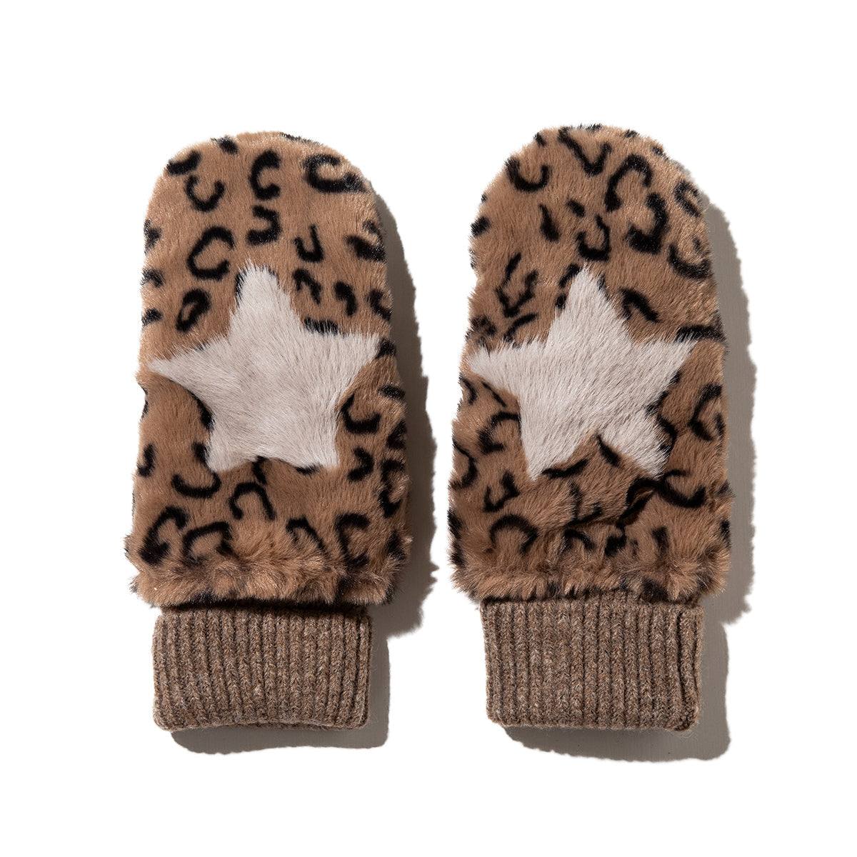CONTROL FREAK STAR FAUX FUR MITTENS コントロールフリーク スターフェイクファーミトン 252-122204【レディース ポリエステル100％ フェイクファー シャギー感 パッチワーク 25FW】