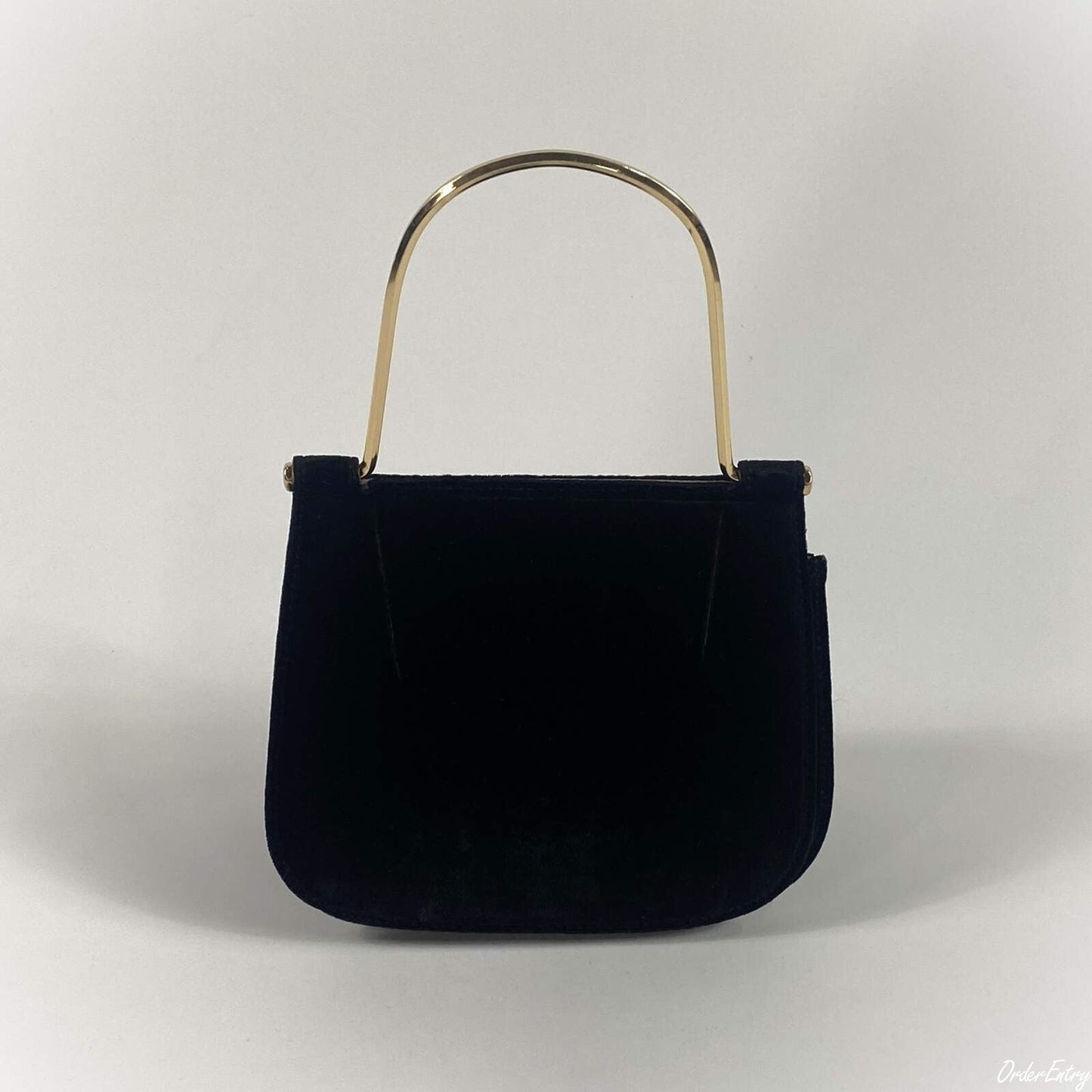 LE VERNIS Metal handle minibag ル・ベルニ メタル ハンドル ミニバッグ 252-210512【レディース ハンドバッグ ショルダー クラッチ メタルハンドル ベルベット パイソン柄 25FW】