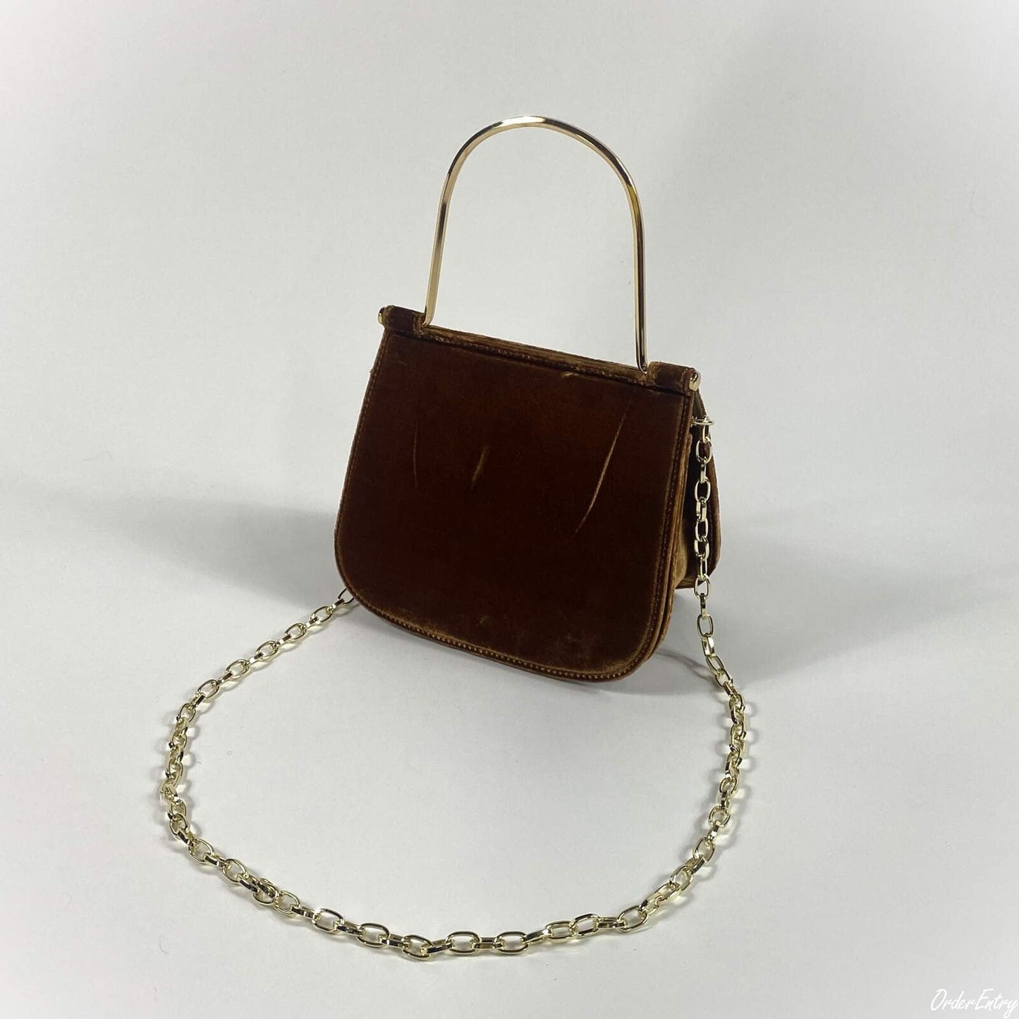 LE VERNIS Metal handle minibag ル・ベルニ メタル ハンドル ミニバッグ 252-210512【レディース ハンドバッグ ショルダー クラッチ メタルハンドル ベルベット パイソン柄 25FW】