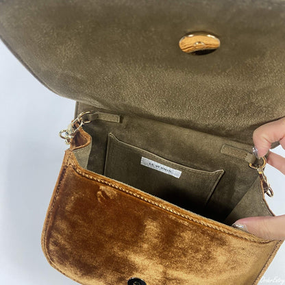 LE VERNIS Metal handle minibag ル・ベルニ メタル ハンドル ミニバッグ 252-210512【レディース ハンドバッグ ショルダー クラッチ メタルハンドル ベルベット パイソン柄 25FW】