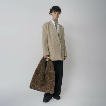 LE VERNIS Sculpture Mou Azuma ル・ベルニ スカルプチャー ムー アズマ 252-212520【レディース バッグ トート ファー 大容量 ハンドバッグ 秋冬 レディース 25FW】