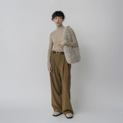 LE VERNIS Sculpture Mou Azuma ル・ベルニ スカルプチャー ムー アズマ 252-212520【レディース バッグ トート ファー 大容量 ハンドバッグ 秋冬 レディース 25FW】