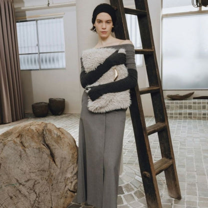 LE VERNIS Sculpture Mou Azuma ル・ベルニ スカルプチャー ムー アズマ 252-212520【レディース バッグ トート ファー 大容量 ハンドバッグ 秋冬 レディース 25FW】