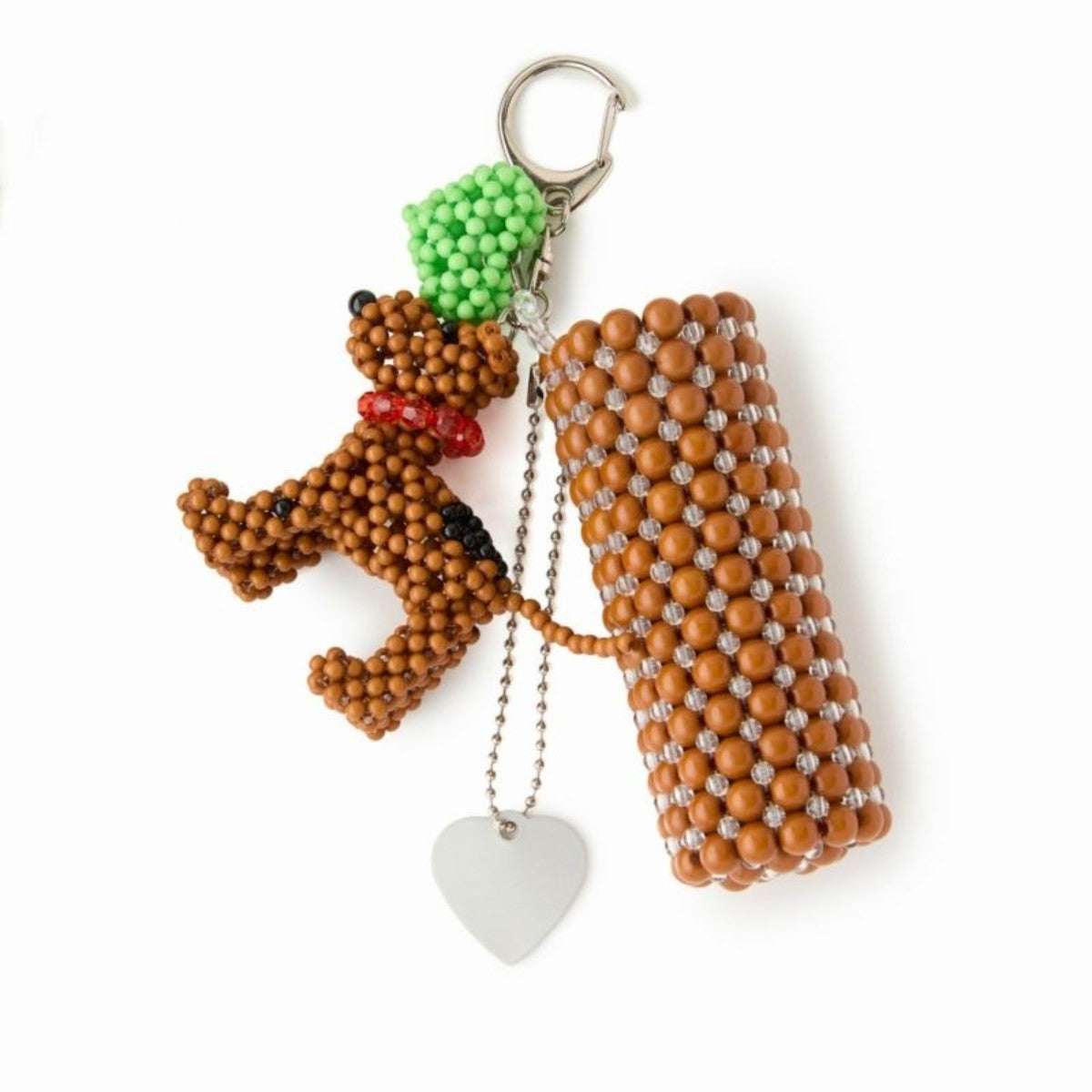 HEY! Mrs ROSE Beads Lip Keycharm ヘイ！ミセスローズ ビーズ リップ キーチャーム 253-140102【レディース ビーズ チャーム ハンドメイド バッグアクセサリー リップケース 25FW】