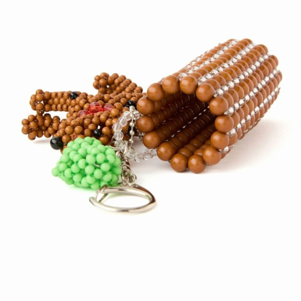 HEY! Mrs ROSE Beads Lip Keycharm ヘイ！ミセスローズ ビーズ リップ キーチャーム 253-140102【レディース ビーズ チャーム ハンドメイド バッグアクセサリー リップケース 25FW】