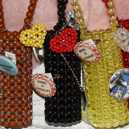 HEY! Mrs ROSE Beads Lip Necklace ヘイ！ミセスローズ ビーズ リップ ネックレス 253-140103【レディース ビーズ ネックレス バッグチャーム ハンドメイド アクセサリー リップケース 25FW】
