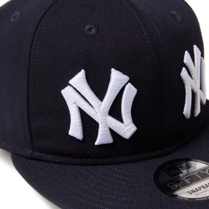 NEW ERA NEW YORK YANKEES DOUBLE LOGO 9FIFTY ニューエラ ニューヨーク・ヤンキース ダブルロゴ 950 14667801【メンズ MLB ロゴ コレクション ウール ポリエステル 帽子 25FW】