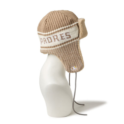 NEW ERA SAN DIEGO PADRES KNIT TRAPPER ニューエラ サンディエゴ・パドレス ニットトラッパー 14669983【メンズ ニットキャップ イヤーフラップ 防寒 冬 帽子 ボア裏地 25FW】