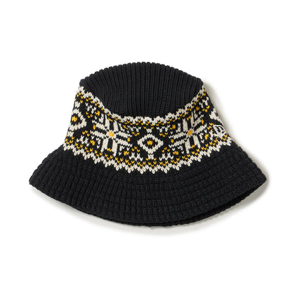 NEW ERA NORDIC KNIT BACKET Powered by Goro Nakatsugawa (MIN-NANO) ニューエラ ノルディック ニット バケット 中津川吾郎 14703366【メンズ 帽子 ハット ニット コラボ 25FW】