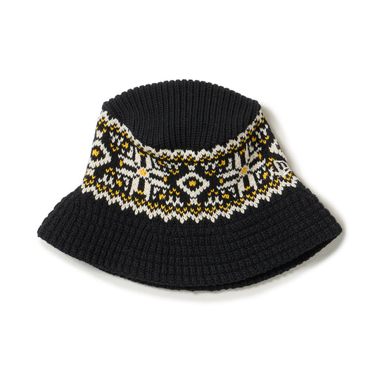 NEW ERA NORDIC KNIT BACKET Powered by Goro Nakatsugawa (MIN-NANO) ニューエラ ノルディック ニット バケット 中津川吾郎 14703366【メンズ 帽子 ハット ニット コラボ 25FW】