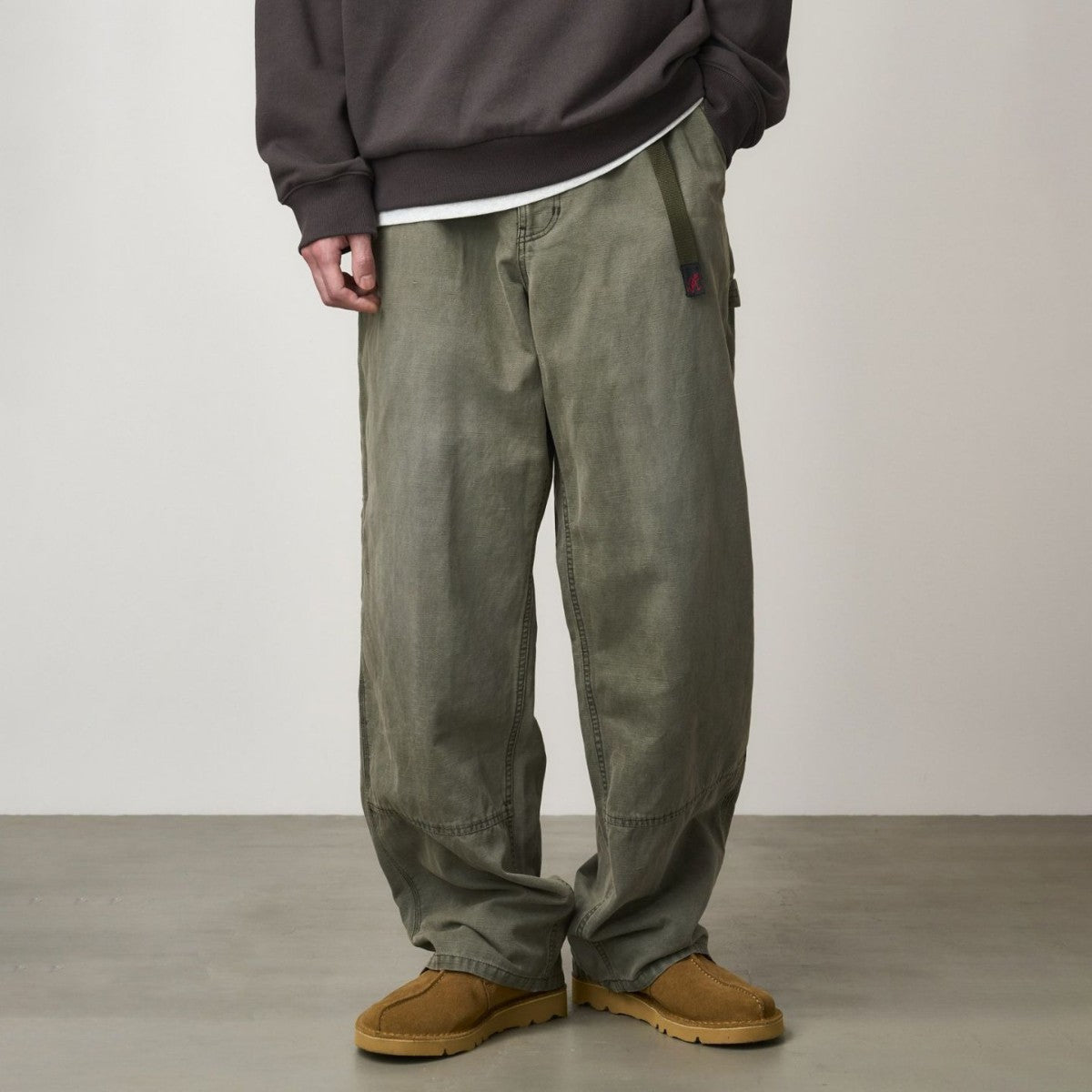 Gramicci CANVAS WORK PANT グラミチ キャンバスワークパンツ G5FM-P038【メンズ ワークパンツ ルーズフィット ベルト 耐水性 吸湿性 25FW】