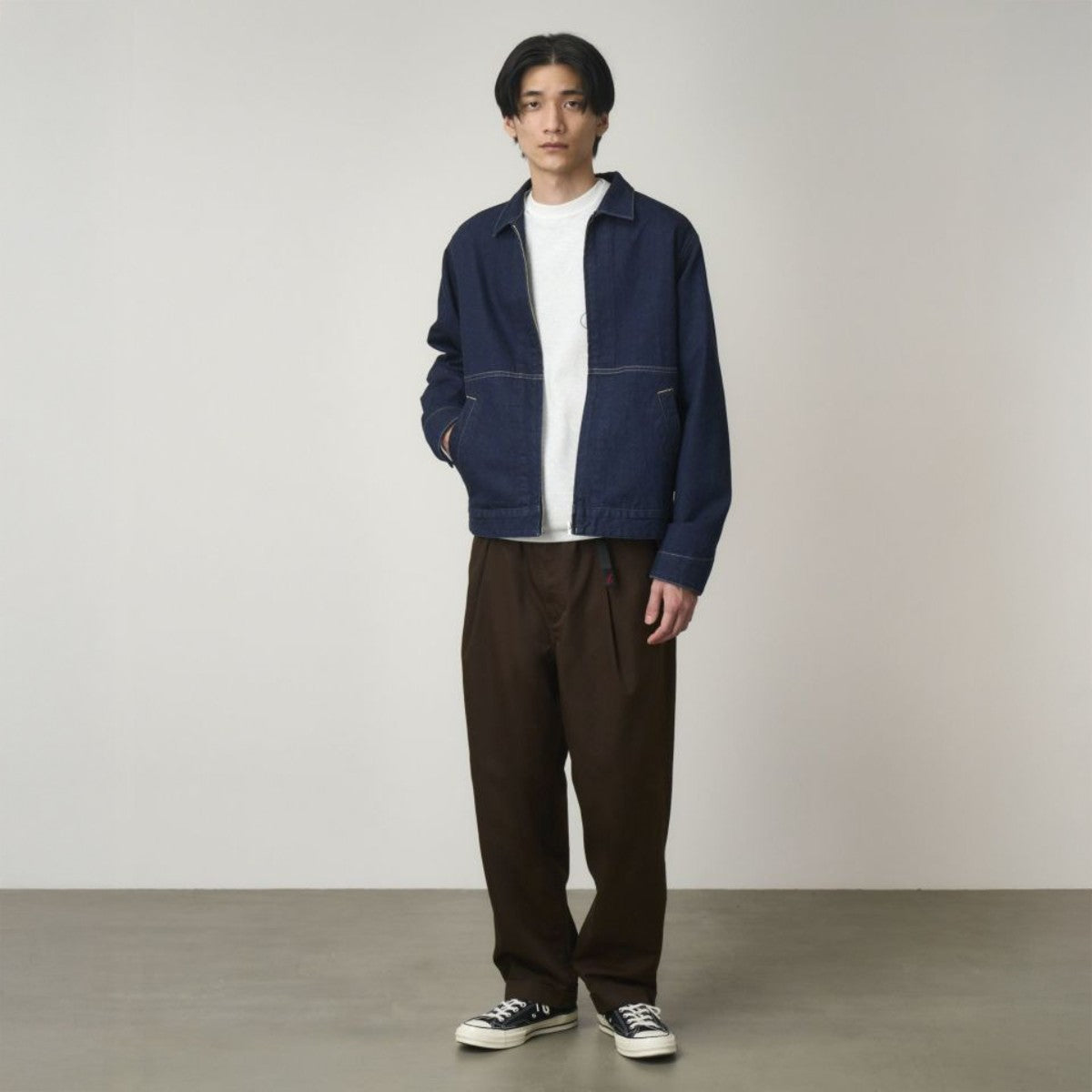 T/C TWILL TUCK TAPERD PANT
