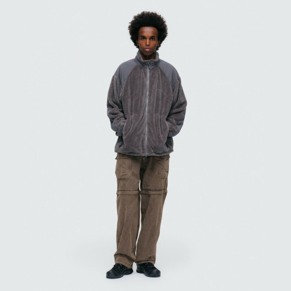WILD THINGS LEVEL3 SHAGGY JACKET ワイルドシングス レベル3 シャギージャケット WT252-26【メンズ フリース ジャケット 軽量 保温性 ストレッチ ミドルレイヤー シンプル 25FW】