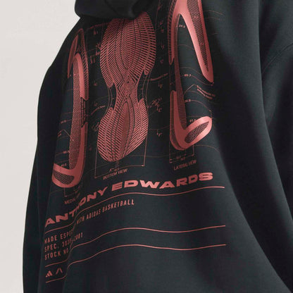 adidas ANTHONY EDWARDS SCHEMATIC HOODY アディダス アンソニー・エドワーズ スキーマティック パーカー JUX28【メンズ パーカー スウェット フーディー バスケットボール 25FW】