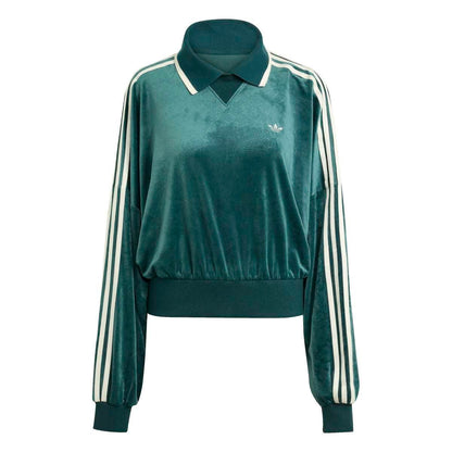adidas Originals adidas Originals × Liberty London Embossed Velvet Sweatshirt アディダスオリジナルス アディダス オリジナルス × リバティ ロンドン エンボス加工 ベルベット スウェットシャツ BY272【レディース スウェット ベルベット オーバーサイズ コラボ 25FW】