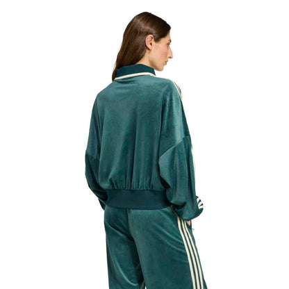 adidas Originals adidas Originals × Liberty London Embossed Velvet Sweatshirt アディダスオリジナルス アディダス オリジナルス × リバティ ロンドン エンボス加工 ベルベット スウェットシャツ BY272【レディース スウェット ベルベット オーバーサイズ コラボ 25FW】