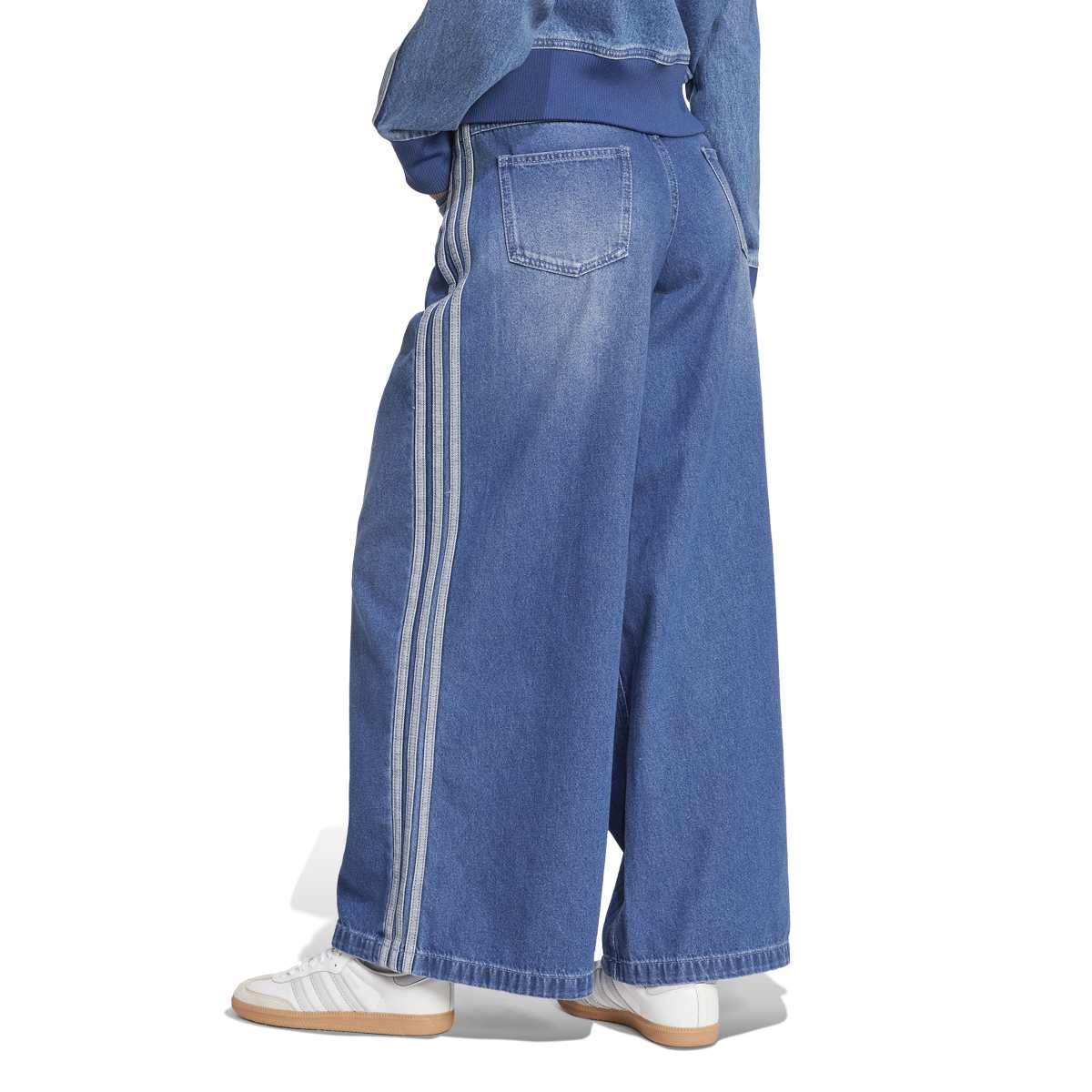 adidas Originals ADICOLOR FIREBIRD OVERSIZED DENIM PANT アディダスオリジナルス アディカラー デニム Adilenium パンツ H5071【レディース ワイドパンツ デニム スリーストライプ デイリーユーズ 25FW】