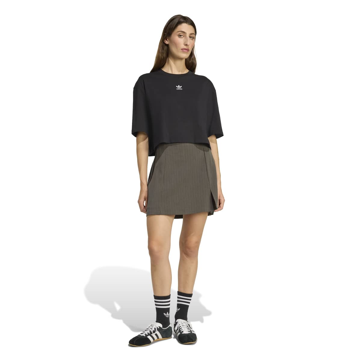 adidas Originals TAILORED SKIRT アディダスオリジナルス テーラードスカート TE741【レディース ミニスカート テーラード スリーストライプ スポーティー 25FW】