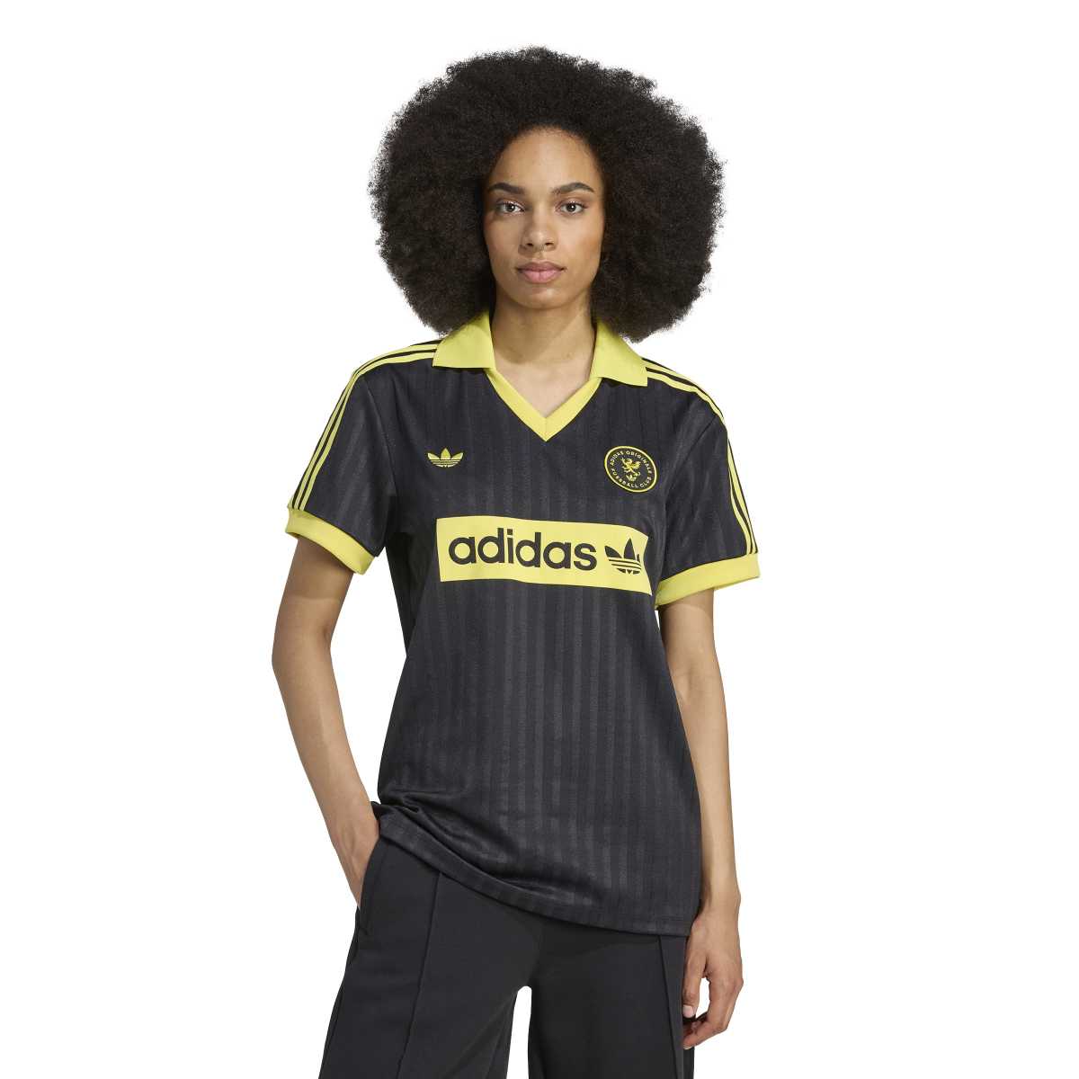 adidas Originals GRAPHIC FOOTBALL INSPIRED JERSEY アディダスオリジナルス サッカー インスパイアード グラフィック ジャージ TX151【レディース 半袖Tシャツ ジャージ ユニフォーム カジュアル 25FW】