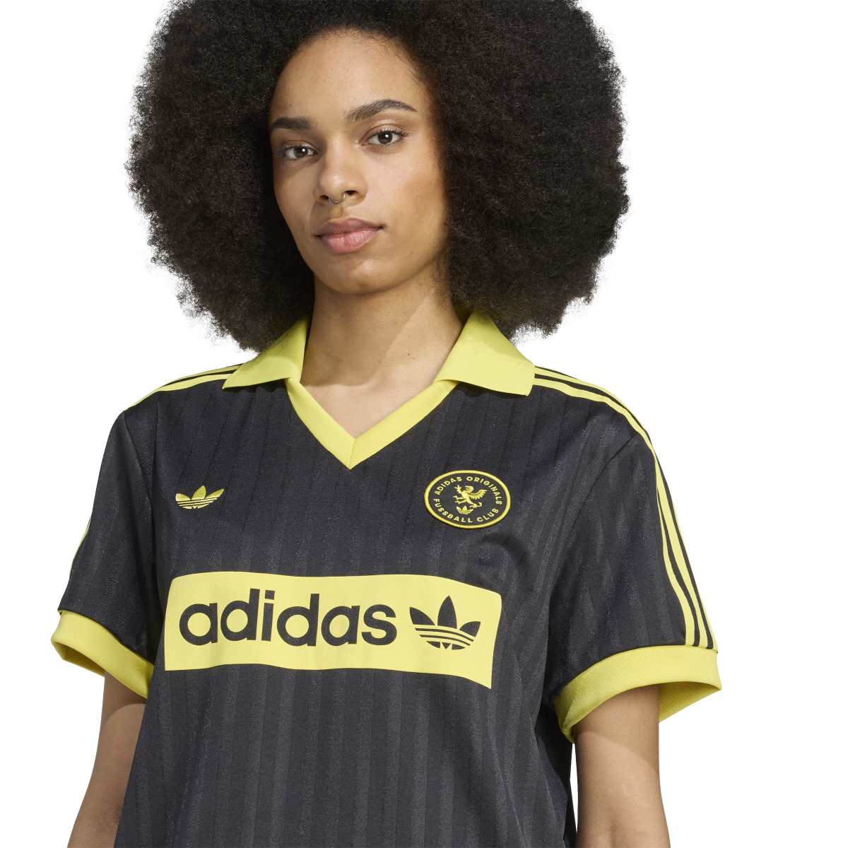 adidas Originals GRAPHIC FOOTBALL INSPIRED JERSEY アディダスオリジナルス サッカー インスパイアード グラフィック ジャージ TX151【レディース 半袖Tシャツ ジャージ ユニフォーム カジュアル 25FW】