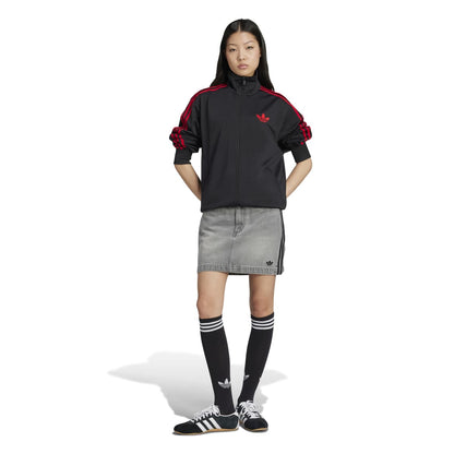 adidas Originals ADICOLOR 3 STRIPES DENIM MINI SKIRT アディダスオリジナルス アディカラー スリーストライプス デニム ミニスカート VS191【レディース ミニスカート デニム クロップド丈 スリーストライプ 25FW】